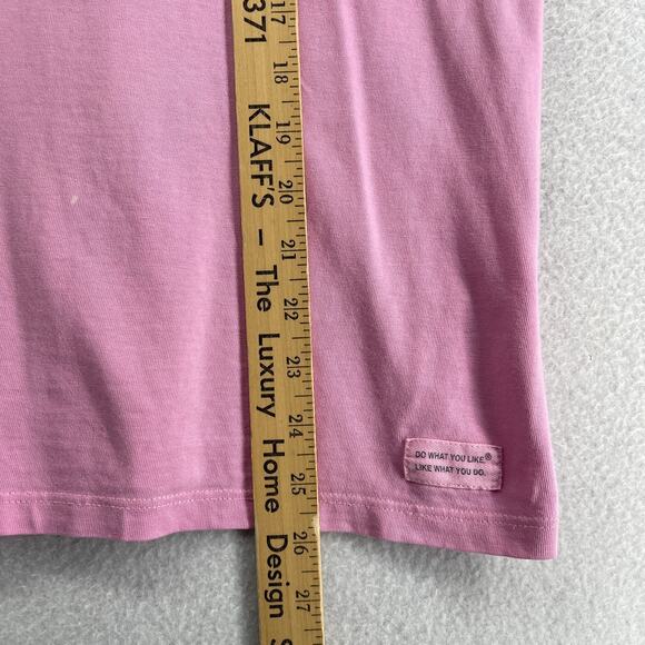 LIFE IS GOOD Top Womens M Village Relaxed Fit Long Sleeve Cotton Pink - Picture 14 of 16